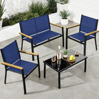 Best Choice Products 4-Piece Outdoor Textilene Patio Conversation Set, Backyard by BestChoiceProducts