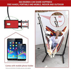 ZEYU Hammock Chair with Stand Double Hammock Chair Bohemian Style with Tassel - Image 3