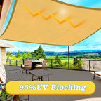 HappyTrends Sun Shade Sail, Tear and Rust Resistant Patio sail Shade - Image 3