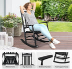 VINGLI Wooden Rocking Chair, Outdoor Chair - Image 5