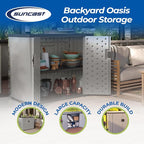 Suncast 130-Gallon Backyard Oasis Basic Unit Lockable Outdoor Storage Cabinet - Image 2