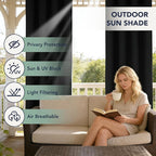 Black Outdoor Curtains for Patio Waterproof - Image 3