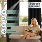 Black Outdoor Curtains for Patio Waterproof - Image 3