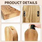 2 Pack Wooden Wall Vase Set, Boho Hanging Planter - Image 6