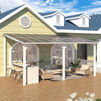 AECOJOY 16' x 10' Gazebo White Outdoor Pergola - Image 4