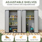 Aoxun 2.5’x1.5’ Outdoor Storage Cabinet, Outdoor Metal Storage Shed - Image 6