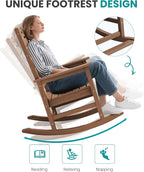 SERWALL Outdoor Rocking Chair Set of 2, Oversized Rocking Chair - Image 7