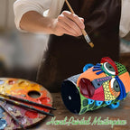 Abstract Face Planter Pots for Plants, Hand-Painted Colorful Flower Pots - Image 5