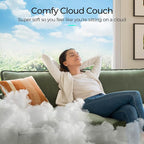 LINSY HOME 123'' Modular Sectional Sofa Green Couch Corduroy Cloud Couches - Image 4