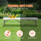 VEVOR Plastic Folding Bench, 6ft Portable Folding Bench, Smooth High Density - Image 5