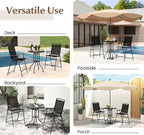 COSTWAY 3 PCS Patio Table and Chairs Set, Bistro Furniture - Image 9