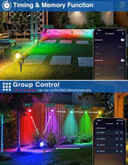 Spot Lights Outdoor, Smart RGBW LED Color Changing Landscape Lighting - Image 6