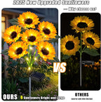 Solar Sunflower Lights Outdoor Flower Lights, 6 Pack 36 Sunflower Waterproof - Image 6