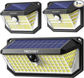 TECKNET Super Bright Solar Lights Outdoor 3 Pack, 2×231 LED and 1×416 LED by Tecknet