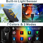 Solar Spotlights Outdoor, 7-LED Flag Pole Spot Lights, RGB Color Changing Solar - Image 3
