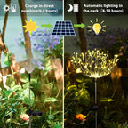 Solar Garden Firework Lights Outdoor Waterproof 2 Pack Solar Powered Art Stake - Image 6
