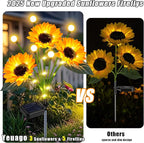 Solar Sunflower Lights Outdoor 6 Pack Sunflower Firefly - Image 7