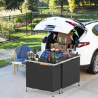 VINGLI 39" Portable Bar Table, 3-Tier Shelves, Mobile Bar Table - Image 7