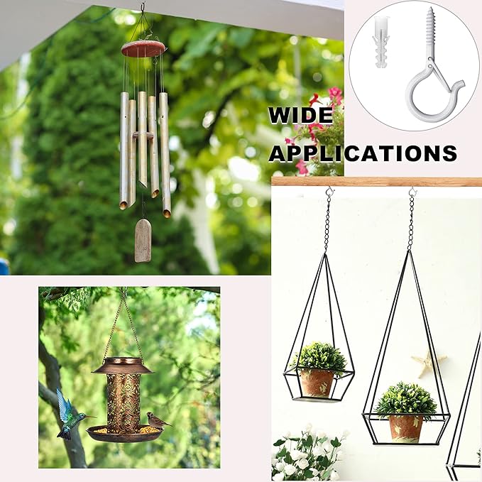 PlusRoc 30 Pack Ceiling Hooks for Hanging Plants Outdoor String Lights Heavy - Image 4