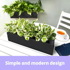 LaLaGreen Wall Planter Rectangular Metal Hanging Flower Pot - Image 8
