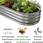 Galvanized Raised Garden Bed for Outdoor: 4X2X1ft Durable Metal Vegetable Plant - Image 4