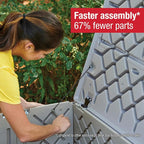 Rubbermaid Medium Resin Outdoor Storage Deck Box Weather Resistant Gray Deck - Image 6