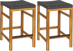 JONATHAN Y CSL1201B-SET2 Armand 25.6" Modern Coastal Backless Acacia Wood by JONATHANY