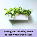 LaLaGreen Wall Planter Carbon Steel White Metal Hanging Flower Pot - Image 8