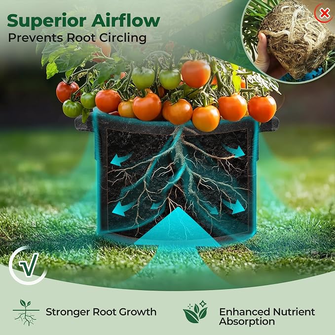 T4U 25 Gallon Grow Bags, Upgrade Grow Bags - Image 5