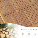 Tangkula 79" Acacia Wood Outdoor Dining Table - Image 6