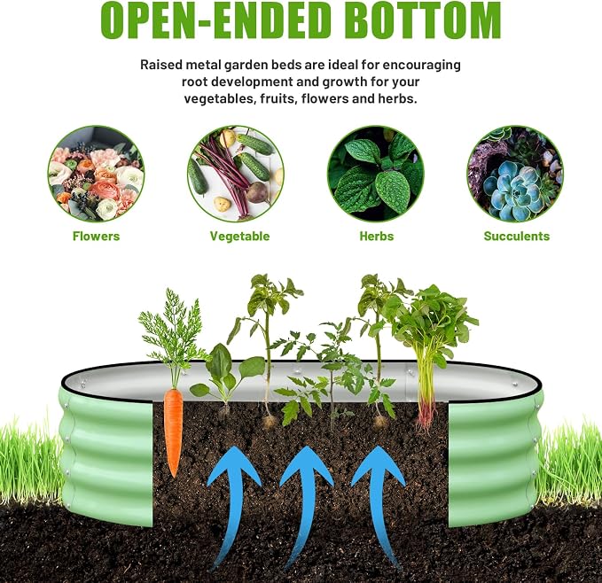 SnugNiture Galvanized Raised Garden Bed Outdoor - Image 4