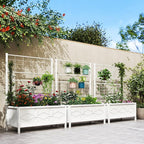 Outsunny Planter Box with Trellis, 35.4 x 15.7 x 47.2 inch Raised Garden Bed - Image 6