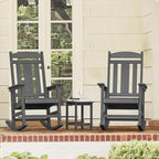 LUE BONA Outdoor Rocking Chairs Set, HDPS Poly Porch Rockers - Image 9