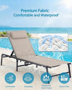 Foldable Chaise Lounge Chair - Image 5