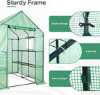 Aoodor Walk-in Greenhouse with 8 Shelves, 4.7 × 4.7 × 6.4 ft Outdoor Garden - Image 5
