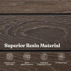 Keter Everwood 120 Gallon Resin Signature Collection Large Outdoor Storage Box - Image 7