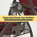 HOMREST 3 Person Outdoor Porch Swing - Image 4