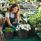 Grow Bags for Potato 5-Gallon: 10 Pack Black 350G Heavy Duty Thickened Fabric - Image 6