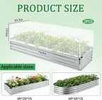 2 Pack Garden Netting for Raised Beds, 74.8" x 39.3" x 19.6" Garden Bed Insect - Image 2