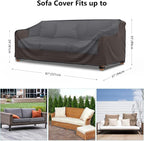 Heavy Duty Patio Sofa Cover Waterproof, Mrrihand 3-Seater Outdoor Sofa Loveseat - Image 2