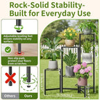 Outdoor Plant Stands for Patio Corner Tall Plant Stand Indoor Metal Flower Pot - Image 3