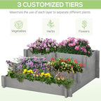 Outsunny 3-Tier Raised Garden Bed - Image 3