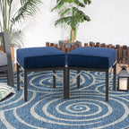 2 Pieces Outdoor Ottomans for Patio, Assembled Patio Ottomans - Image 7