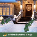 Solar Christmas Tree Garden Stake Lights Outdoor Waterproof Pathway Lights Xmas - Image 6