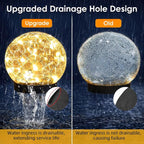 Solar Garden Lights Outdoor Waterproof, 4 Pack Cracked Glass Ball Light - Image 2