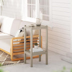 WestinTrends Malibu 36" Outdoor Adirondack HDPE 2-Tier Patio Side Table - Image 2