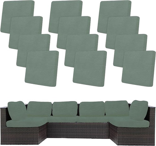12Pcs Stretch Patio Cushion Covers, Outdoor Couch Covers Replacement, Outdoor by BIETYONE