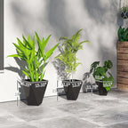 Outsunny Set of 3 Tall Planters, MgO Indoor Outdoor Planters - Image 7