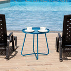 danpinera Outdoor Side Tables, Weather Resistant Steel Patio Side Table - Image 7