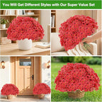 60 Pack Artificial Flowers for Outdoor Indoor Fake Plants, Faux Silk Flowers - Image 3